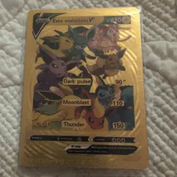 TCG Eevee Evolutions V Gold PROMO CARD P1 Display Card 880HP M/NM - Image 1