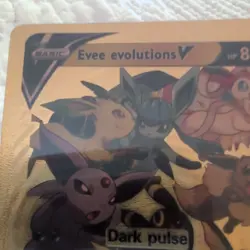 TCG Eevee Evolutions V Gold PROMO CARD P1 Display Card 880HP M/NM - Image 4