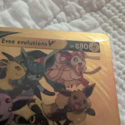 TCG Eevee Evolutions V Gold PROMO CARD P1 Display Card 880HP M/NM - Image 5