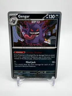 Pokemon TCG Gengar 050/088 POR Rare Holo Mind Jack 130HP Stage 2 Card - Image 1