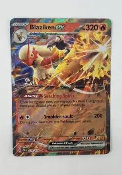 Pokemon TCG Blaziken ex Double Rare Holo NM Card 024/159 Journey Together - Image 1