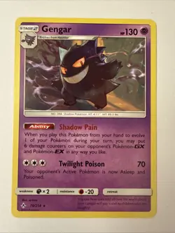 Gengar 70/214 Rare 2019 Pokemon Unbroken Bonds Non-Holo Card LP - Image 1
