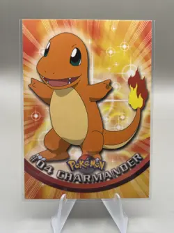 Pokemon Card - Charmander #04 - Topps Series 1 - Blue Logo - Image 1