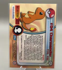 Pokemon Card - Charmander #04 - Topps Series 1 - Blue Logo - Image 2
