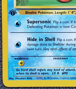 1st Edition Shellder - Fossil - #54/62 - Vintage Pokemon Card 1999 WOTC - Image 5