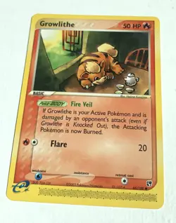 🔥 Pokemon TCG Growlithe 65 EX Sandstorm card 65/100 EX Ruby & Sapphire Good - Image 1