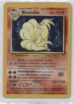Ninetales Holo French Pokemon Base Set #12 1999 - Image 1