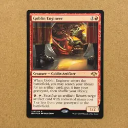 MTG ~ Goblin Engineer ~ MH1 Modern Horizons​ ~ #128 ~ English ~ Rare ~ NM - Image 1