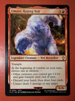 MTG, MAGIC: UMARO, RAGING YETI, FIC, RARE, 0063 - NM - REGULAR - Image 1