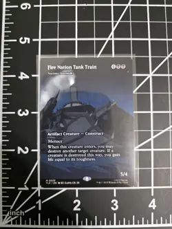 Fire Nation Tank Train 0025 TLE Borderless MTG Avatar NM/M - Image 1