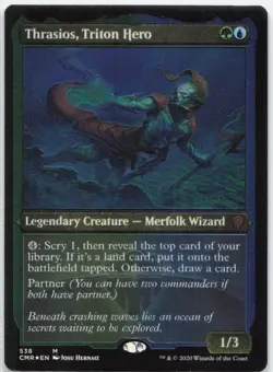 Thrasios, Triton Hero (Foil Etched) *Foil* CMR 538 NM - Image 1