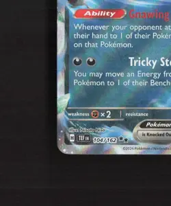 Gengar ex 104/162 Temporal Forces Ultra Rare Holo Pokemon Card NM - Image 5
