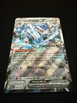 Steven's Metagross ex 145/182 Destined Rivals Double Rare Pokemon TCG Card NM - Image 3