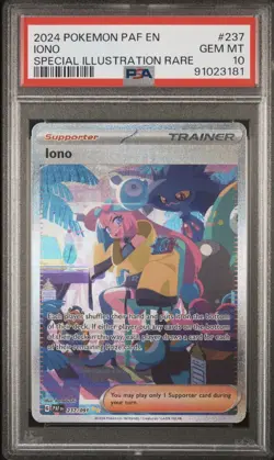 Iono 237/091 Illustration Rare Pokemon Paldean Fates 237 GEM MINT PSA 10 - Image 1