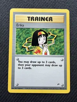 Pokemon Card - Erika Gym Heroes 100/132 Rare LP+/NM - Image 1