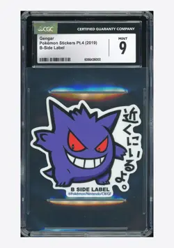 Pokemon CGC 9 Gengar B-Side Label 2019 Pokemon Stickers Pt.4 Japanese - Image 1