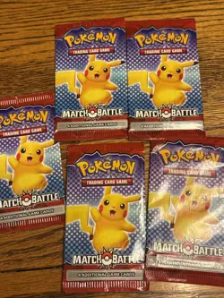 Lot Of 5 - 2022 Pokemon Match Battle McDonalds Promo Sealed Booster Cards NEW - Image 1