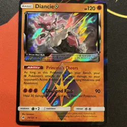 Diancie 74/131 – SM Forbidden Light Prism Holo Rare – Pokemon TCG NM - Image 1