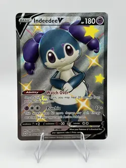 Indeedee V SV114/SV122 Shining Fates Full Art Shiny Vault Holo Rare Pokemon NM - Image 1
