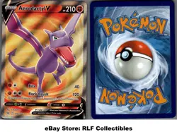 2022 Pokemon, Lost Origin, #179/196 Aerodactyl V, Full Art Ultra Rare - Image 1