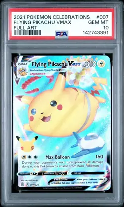 [PSA 10] Flying Pikachu VMAX 007/025 Full Art Celebrations Pokemon 2021 - Image 1