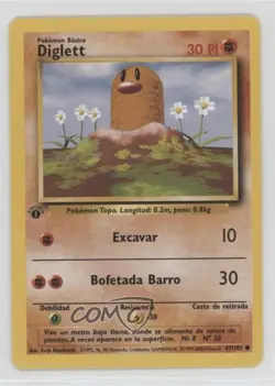 Diglett Spanish 1st Ed. Pokemon Base Set #47 1999 - Image 1
