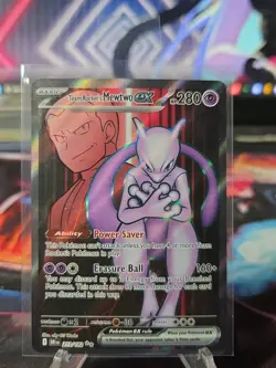 Pokemon NM Team Rockets Mewtwo EX 213/182 Destined Rivals - Image 1