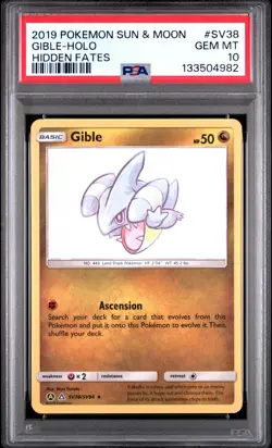 Pokemon Hidden Fates Gible SV38 PSA 10 - Image 1