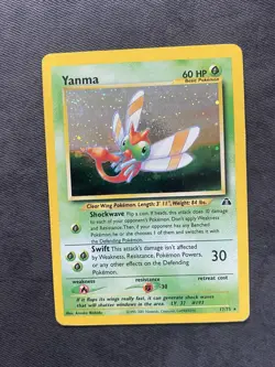 Pokemon Yanma Holo Rare 17/75 Neo Discovery 2001 Basic 60 HP English - Image 1