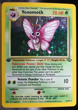 Pokemon ~ Jungle 1st Edition ~ Venomoth ~ Holo Rare ~ LP Excellent ~ #13 - Image 1
