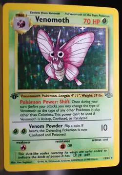 Pokemon ~ Jungle 1st Edition ~ Venomoth ~ Holo Rare ~ LP Excellent ~ #13 - Image 2
