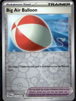 Big Air Balloon 155/165 Uncommon SV: Scarlet & Violet 151 Pokemon TCG - NM - Image 1