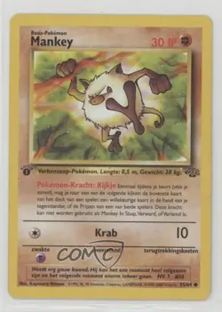Mankey Dutch 1st Ed. Pokemon Jungle #55 1999 - Image 1