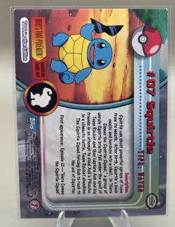 1999 Topps Pokemon Rainbow Foil #07 Squirtle Holo Blue Logo Series 1 TV 1st - Image 2