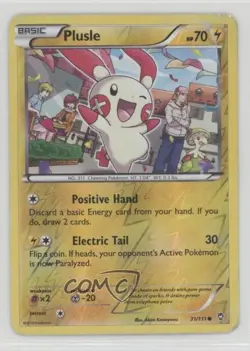 Plusle Reverse Foil Pokemon XY Furious Fists #31 - Image 1