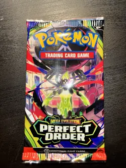 22.7g HEAVY Pokemon TCG: Mega Evolutions PERFECT ORDER Booster Pack - Image 2