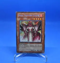 Yu-Gi-Oh! Royal Firestorm Guards [GLAS-EN087] Sec Rare 1st Ed LP/MP Holo Bleed - Image 1