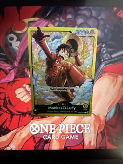 One Piece - ST29 Monkey.D.Luffy 001 Leader Gold Foil Promo - Image 1