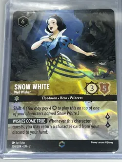 Disney Lorcana Rise Of The Floodborn - Snow White - Enchanted Rare 206/204 - Image 1