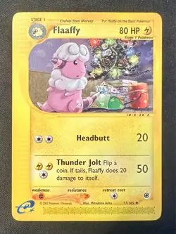 Flaaffy 77/165 2002 Expedition Pokemon Card TCG Arita Vintage e-Reader - Nm/Vlp - Image 1