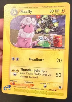 Flaaffy 77/165 2002 Expedition Pokemon Card TCG Arita Vintage e-Reader - Nm/Vlp - Image 3
