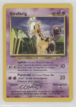 Girafarig German Pokemon Neo Genesis #58 2000 - Image 1