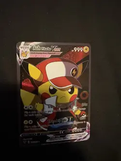 Ash Pikachu VCOS Pokemon Card Holo Cosplay ART - Image 1