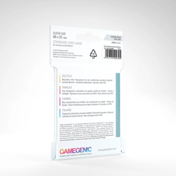 STANDARD CARD GAME PRIME SLEEVES Clear (50 count) Code Gray | Gamegenic - Image 2