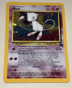 Pokemon Mew Promo Holo Card 09/53 Wotc Promo 2000 TCG SWIRL 🌀 - Image 1