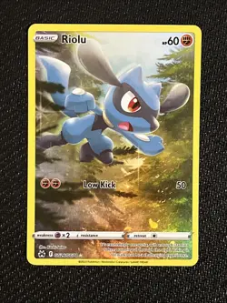 Pokemon TCG Riolu Crown Zenith Galarian Gallery Holo Ultra Rare Card GG26/GG70 - Image 1