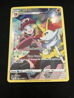 Braixen TG01/TG30 Silver Tempest Trainer Gallery - Pokemon TCG Card - Image 1