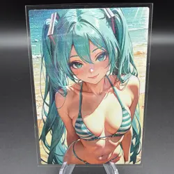 Hatsune Miku Anime Waifu Card Doujin ACG Goddess Holo - Image 1