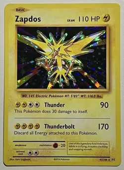 Zapdos 42/108 (MP) Holo Rare XY Series: Evolutions 2016 Pokemon Card TCG - Image 1