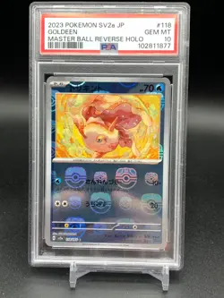 PSA 10 Goldeen (Master Ball Foil) C 118/165 Pokemon Card 151 - Pokemon Card JP - Image 1